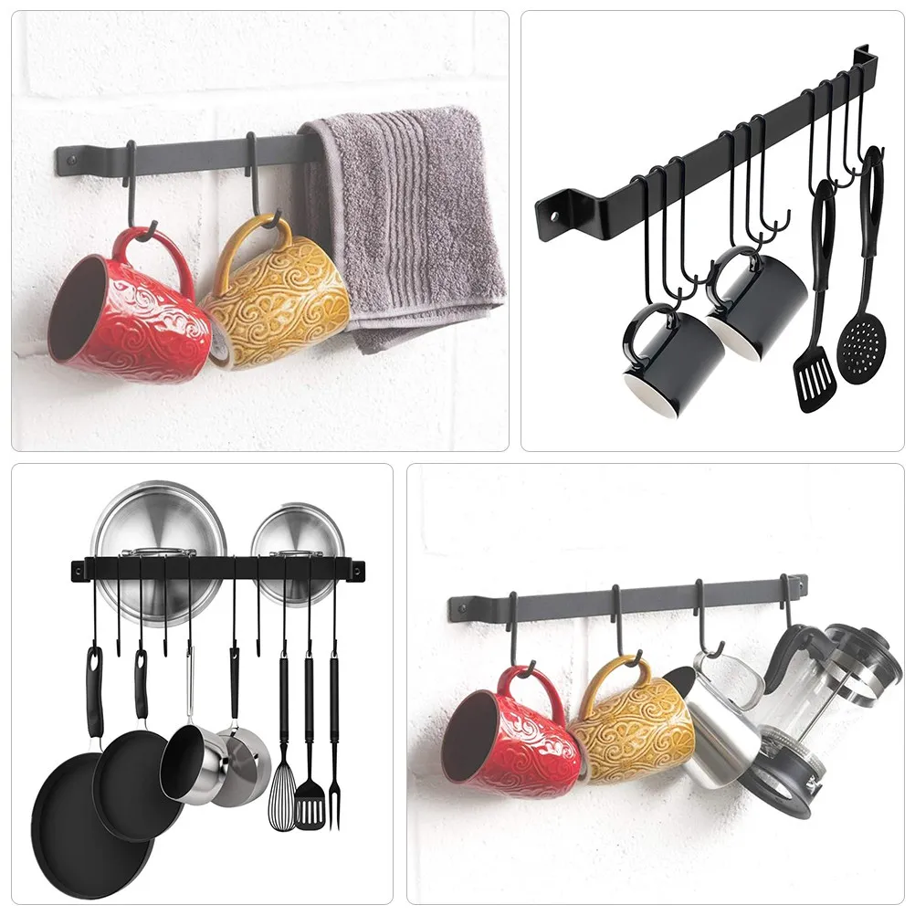 1Pcs Kitchen Wall Rack Iron Drain Rack Multifunction Tableware Organizer Cookware Shelf Kitchen Holder Cookware Shelf
