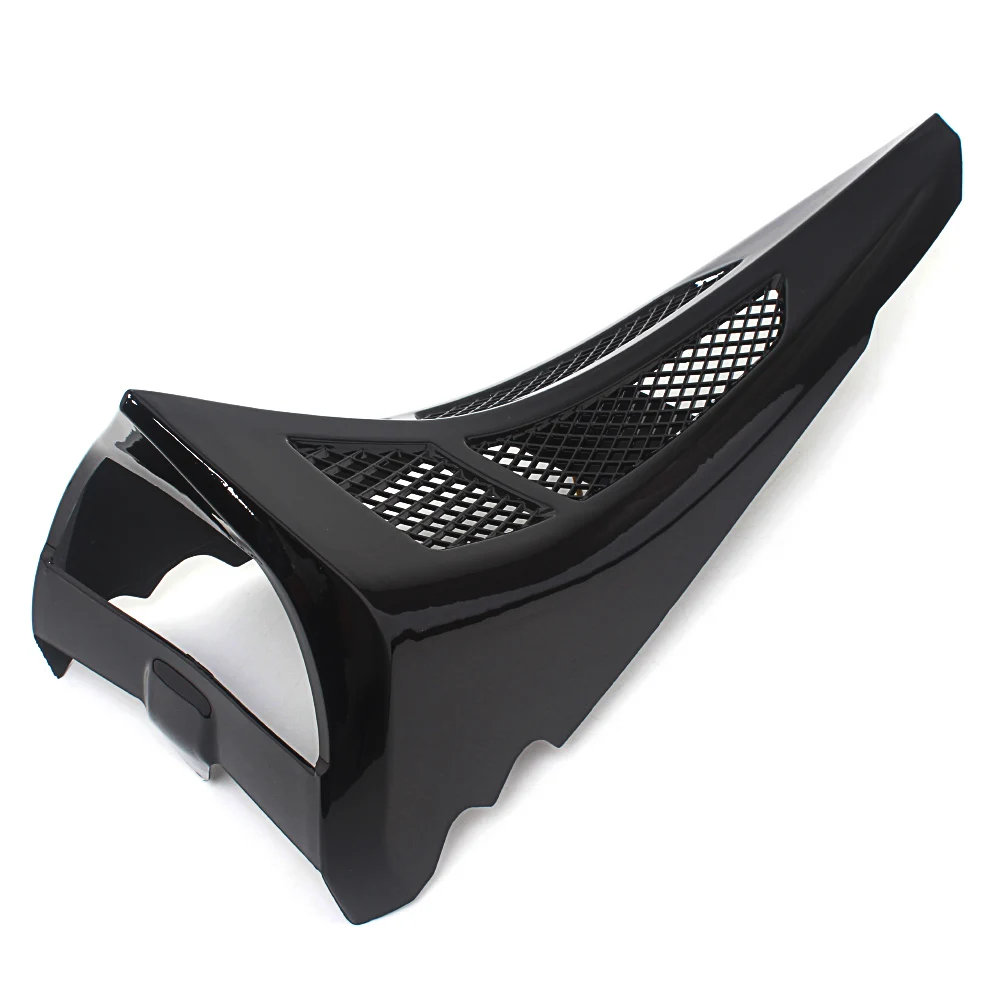 New Black Motorcycle Front Lower Radiator Protector Cover Chin Spoiler For Harley Touring Road Glide Street Glide Models 2014-up