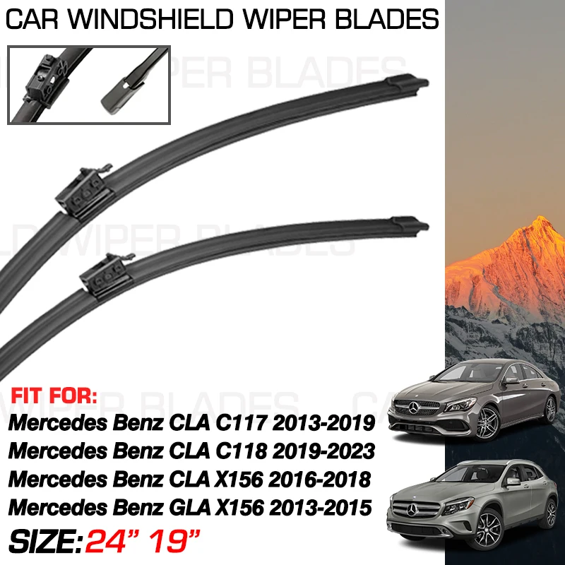 

Car Wiper Blades For Mercedes Benz CLA Class C117 C118 2013-2023 Benz CLA X156 2016-2018 Benz GLA X156 2013-2015 Blades Brushes