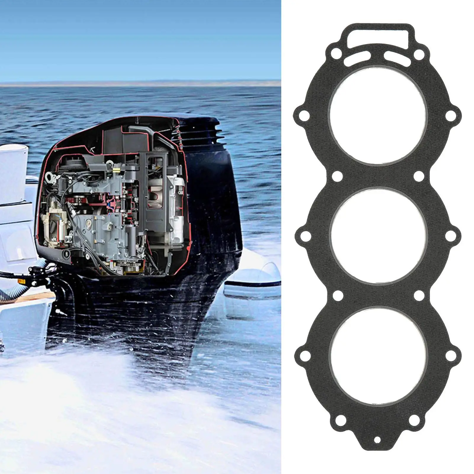 Cylinder Head Gasket Aluminium Alloy Perfect Sealing High Strength 6H3 11181 00 for 60 -70 Outboard Motor