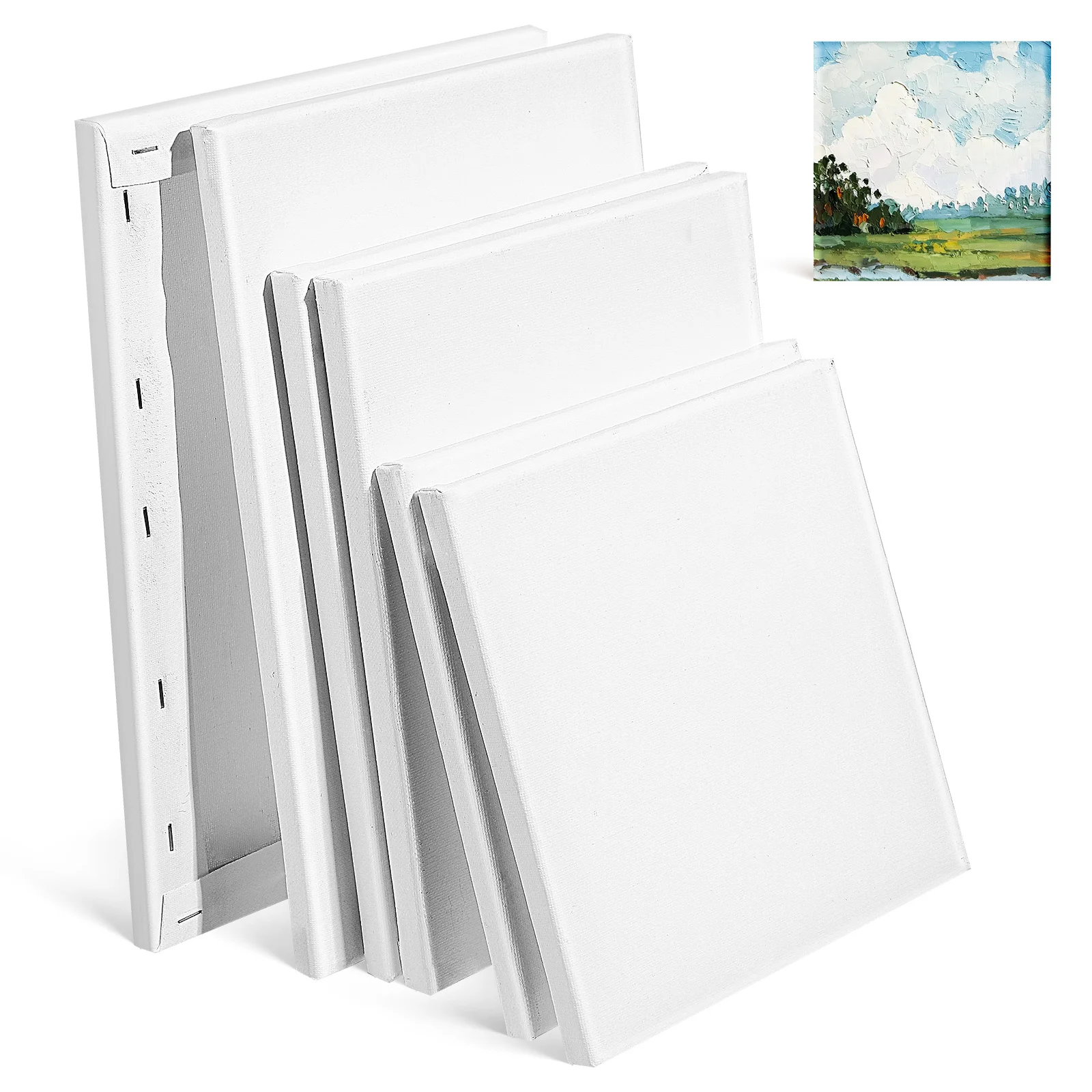 

6 Pcs Oil Painting Frame Boards Drawing Supply Frames Pure Cotton Canvas For Artist