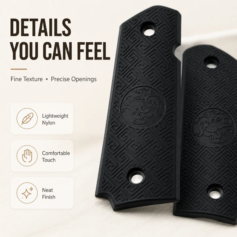 Wear‑Resistant Nylon Handle Replacement Patch Honeycomb Embossed Pattern Decor Accessory Model Modification Spare Part