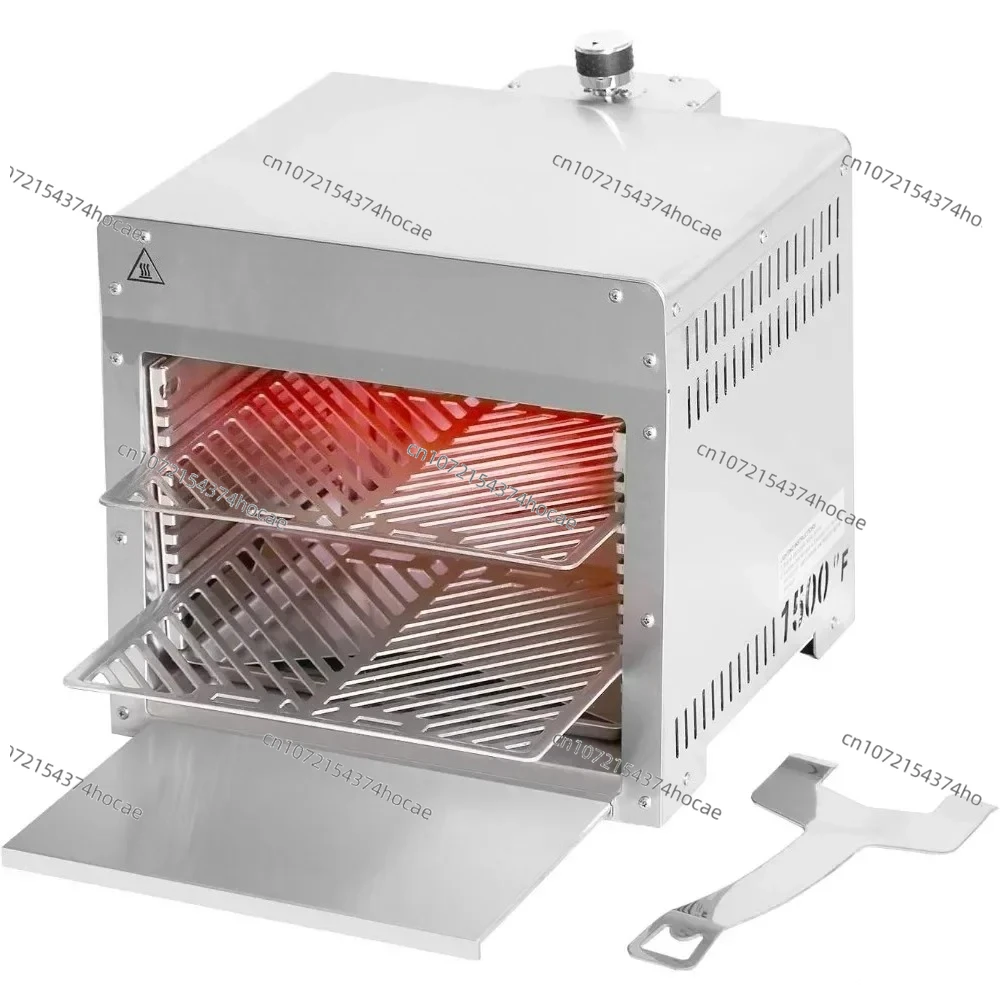 Portable Infrared Broiler Propane Gas Grill, 1500 Degree Stainless Steel Tabletop Quick Cooking Steak Grill