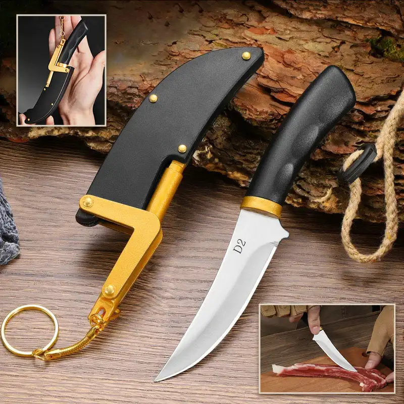 Multipurpose Outdoor Portable Fruit Knife with Sheath High-Grade Household Fruit Knife Portable Sharp High Hardness For Camping