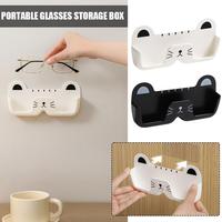 Sunglasses Holder Storage Rack Wall Mounted Perforated Storage Decor Glasses Box Display Desktop Home Shelf Supplies Storag V2G5