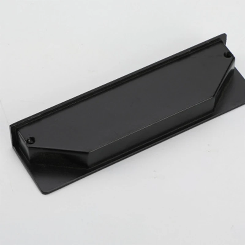 Unsichtbarer Griff für Kleiderschrank, Schrank, moderner, minimalistischer, schwarzer High-End-Türschublade, frei stanzbarer, verlängerter, versteckter Türgriffknopf