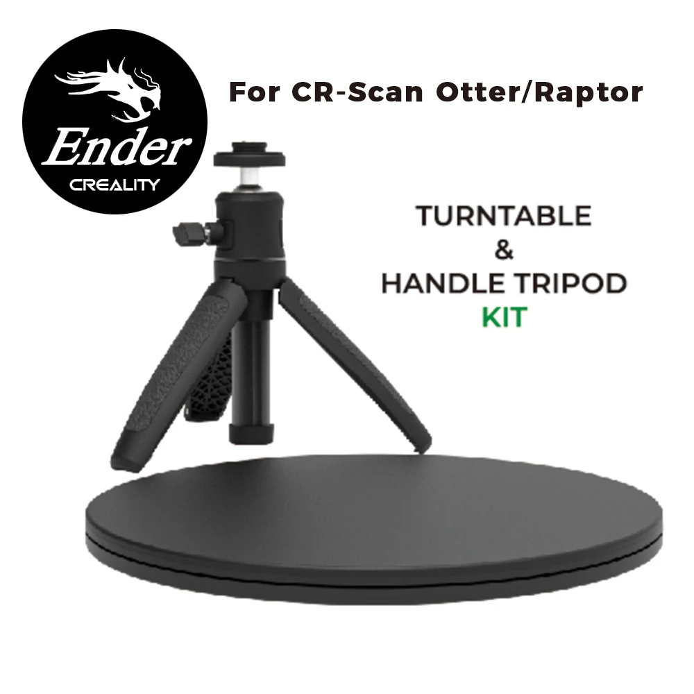 creality cr scanner turntable e handle tripe kit digitalizacao facil de featureless pequenos e medios objetos scanner 3d lontra raptor 01