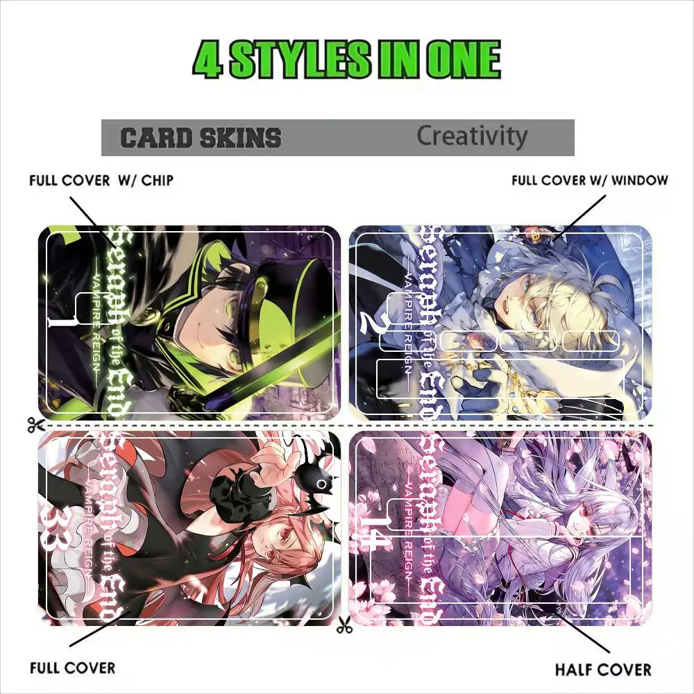 Seraph of the End Manga   Sticker Film Tape Skin for Credit Card Debit Card Waterproof Stickers