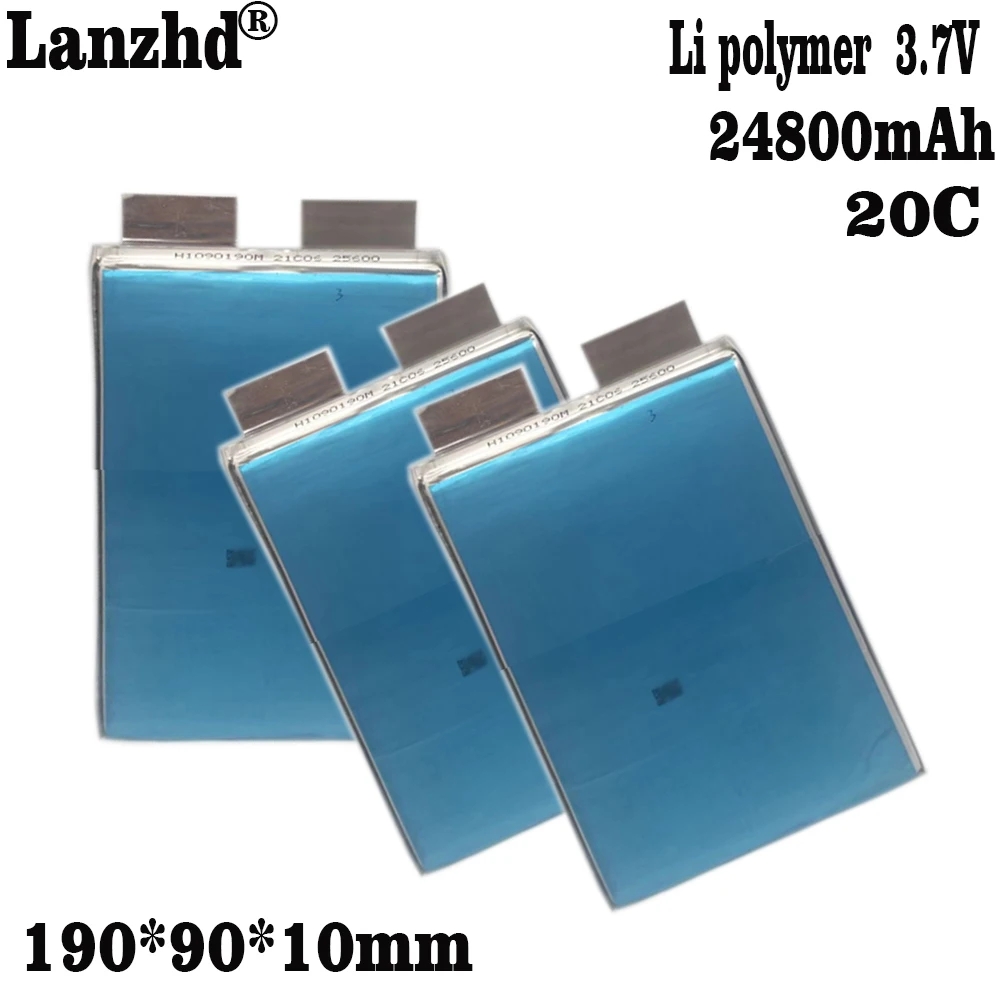 1-10pcs 24800mAh 3.7V batteria ai polimeri di litio 40C cella agli ioni di litio per macchine per la protezione delle piante modello di nave