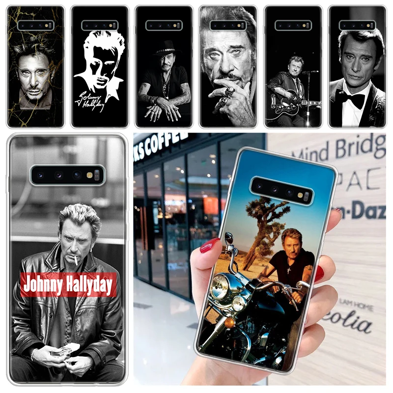 Johnny Hallyday Music Soft Phone Case for Samsung Galaxy S24 S23 S22 S21 Ultra S20 FE S10 Plus S9 + Print Fundas Cover Capa