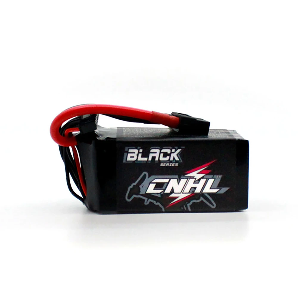 CNHL-Bateria LiPo para RC Drone, Corrida FPV, Série Negra, 4S, 14.8V, 1500mAh, 100C, Ficha XT60, 150-220mm, 4"