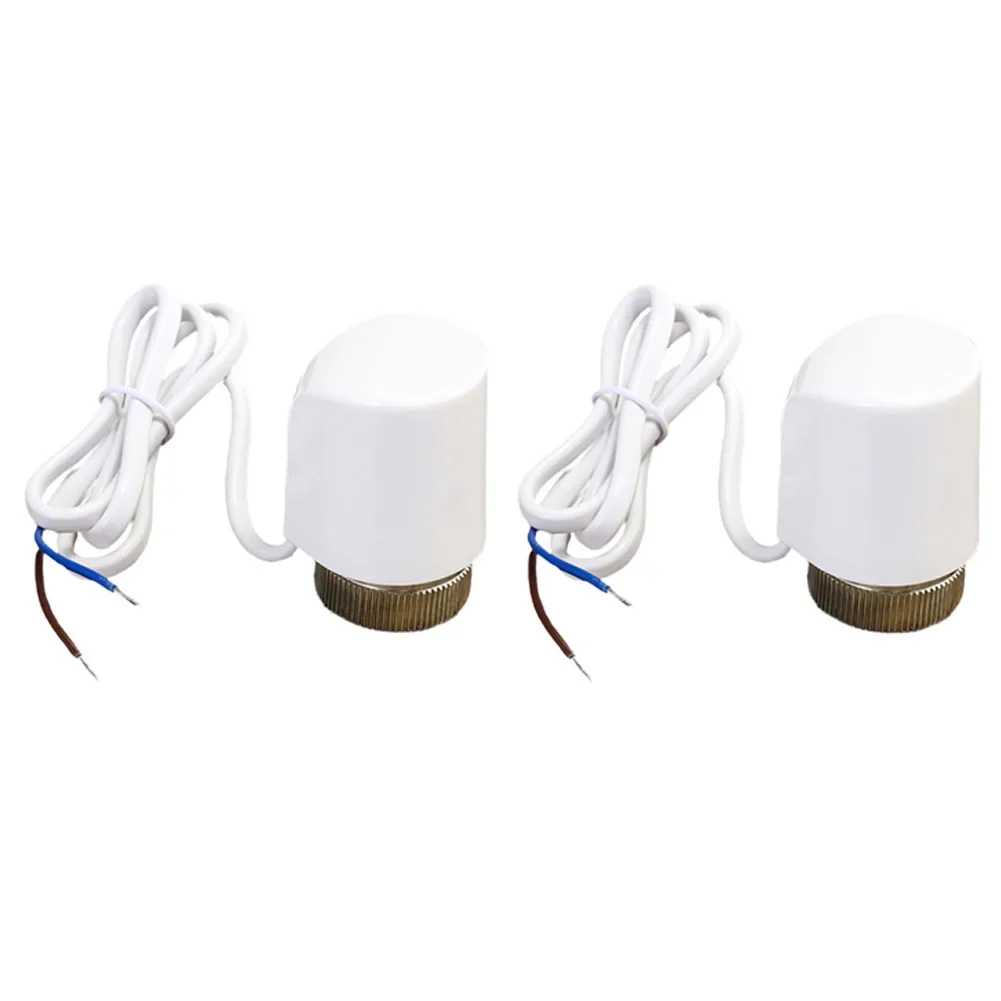 2pack AC230V M30x1.5mm Electric Thermal Actuator For Floor Heating Radiator Valve  For Easily Adjust The Heating Levels
