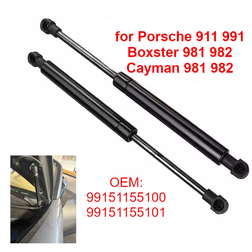 

2Pcs 99151155100 for Porsche 718 Boxster Cayman 981 982 911 991 Car Front Bonnet Engine Hood Gas Struts Lift Support Rods
