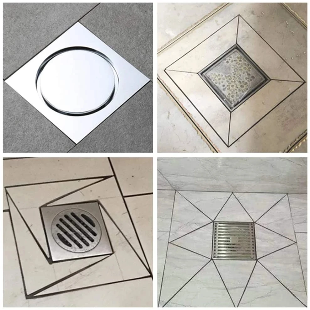 Multifunctional Floor Drain Ruler Stainless Steel Tile Triangle Ruler