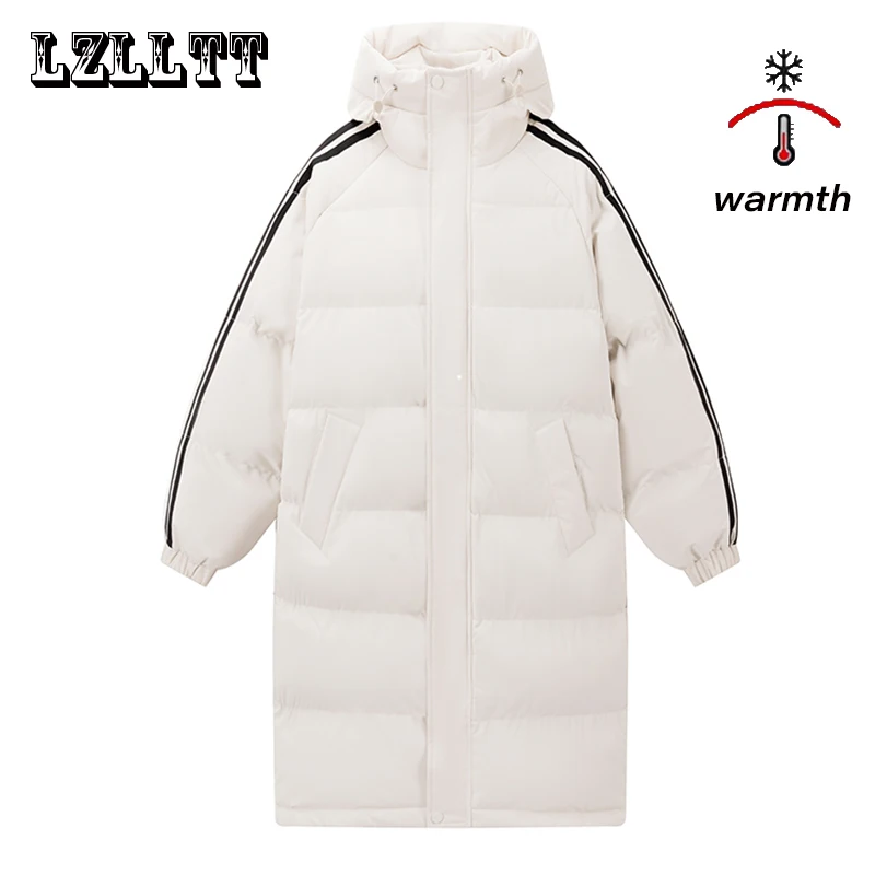 7XL Männer Neue Winter Neue Plus Lange Warme Dicke Kapuze Parkas Jacke Mantel Herren Winddicht Casual Outwear Outfits Parkas Mantel Männlich