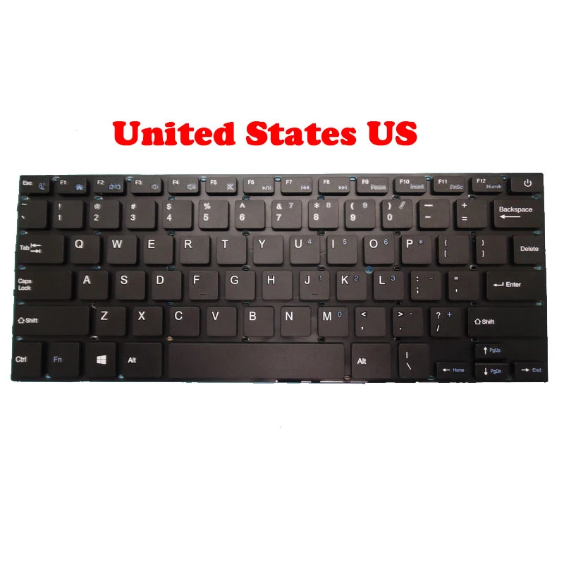 لوحة مفاتيح الكمبيوتر المحمول لـ I-Life zed air H3 YJ-610 JM277-8 K687 أسود بدون إطار الولايات المتحدة الأمريكية/العربية AR/التركية TR