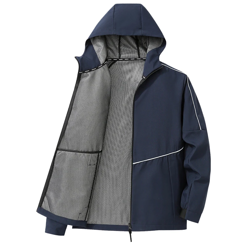 

New Men And Women Jackets Long Sleeve Outdoor Windproof Coats Waterproof Hooded Jackets Fashion Zipper Couple Top