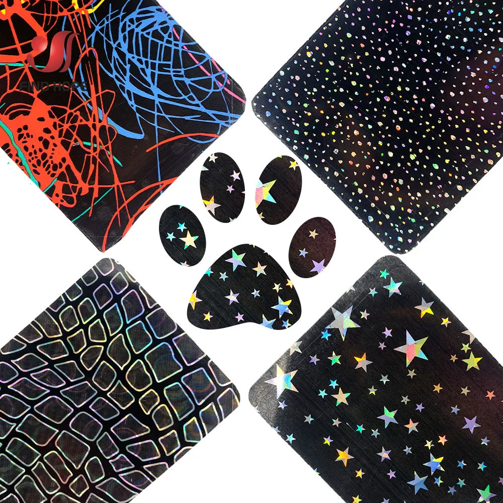 12in X 10in Holographic Patterns Heat Transfer Vinyl Iron on Tshirt HTV  Sheet Film Design Xmas Graphical For Bag Clothing Decor