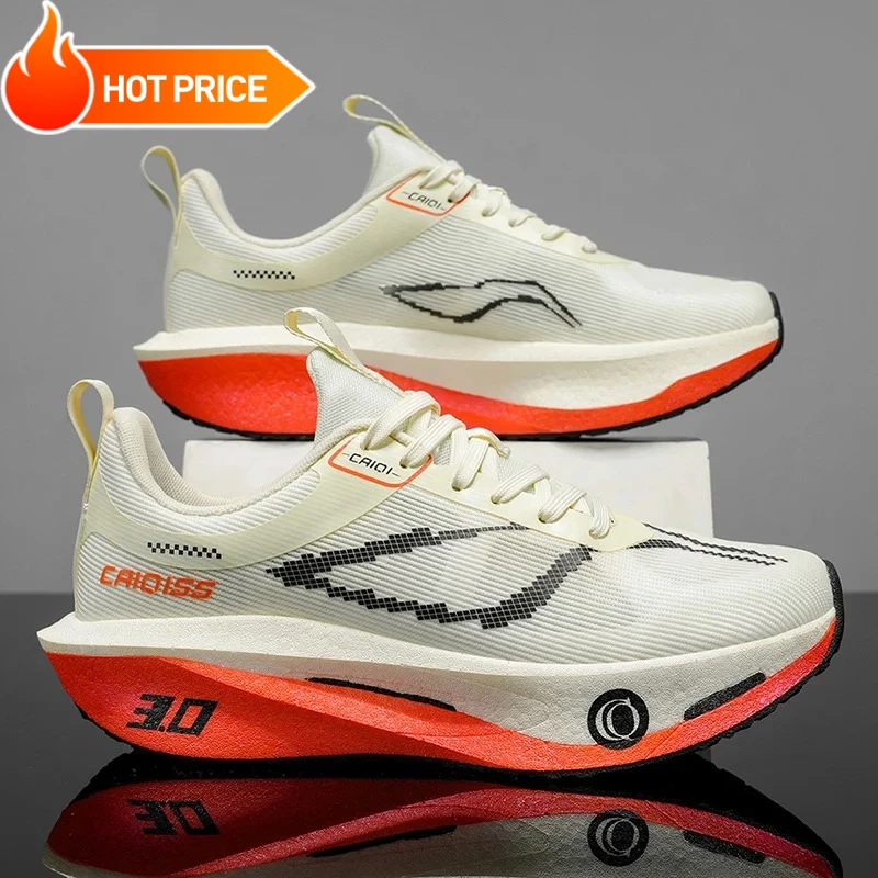 

Men Sports Running Shoes Casual Carbon Plate Marathon Breathable Lightweight Women's Comfortable Athletic Nonskid Sneakers Shoes