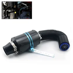 Air Intake With Fan Universal Racing Carbon Fiber Cold Feed Induction Kit Air Intake Kit Air Filter Box / Or Without Fan