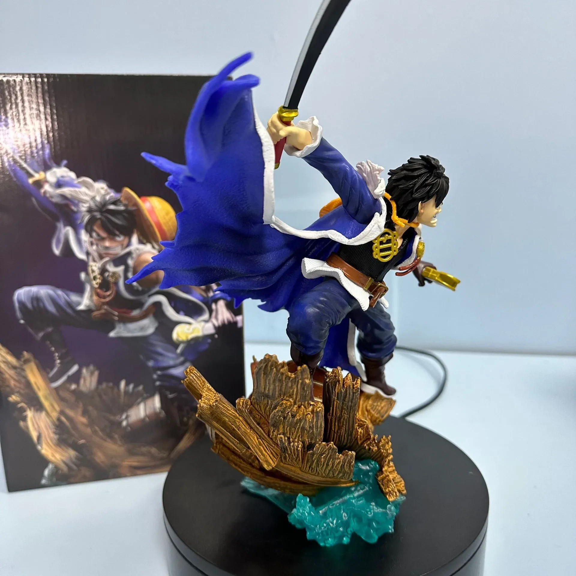 One Piece GK Fantasy Ruffy 28cm Anime Actionfigur Handgefertigte Modellstatue Sammlerstück Schmuck Geschenk für Jungen