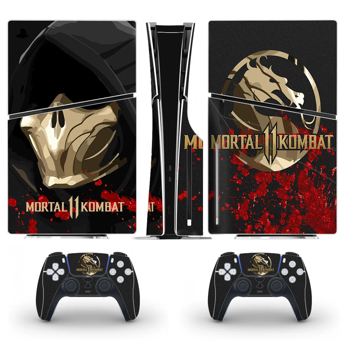 Mortal Kombat Game PS5 Slim Disc Skin Sticker Decal Cover for Console and 2 Controllers New PS5 Slim Disk Skin Vinyl