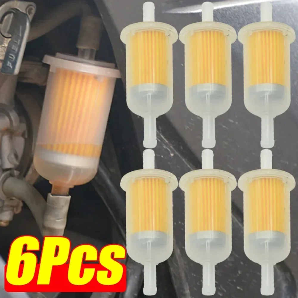 6MM-8MM Car Gasoline Oil Filter Pipes Versatile Inline Gas Fuel Filter for Small Engine Lawn Mower Motorcycle Accessories 1-6Pcs