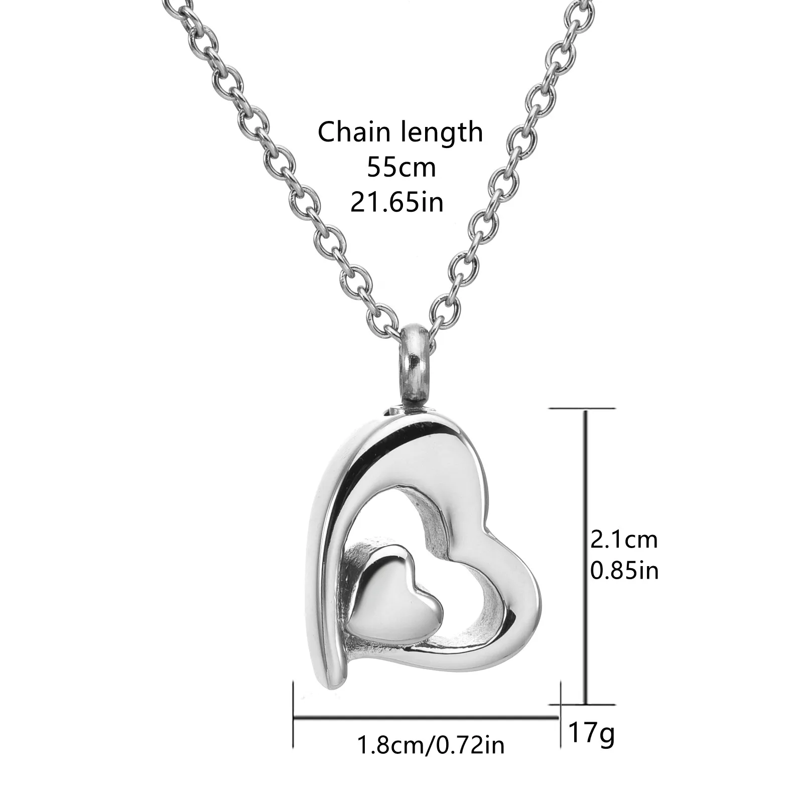 مجوهرات حرق الجثث للرماد للإنسان تذكار من الفولاذ المقاوم للصدأ قلادة تذكارية قلادة جرة الحرق للرماد البشري #6
