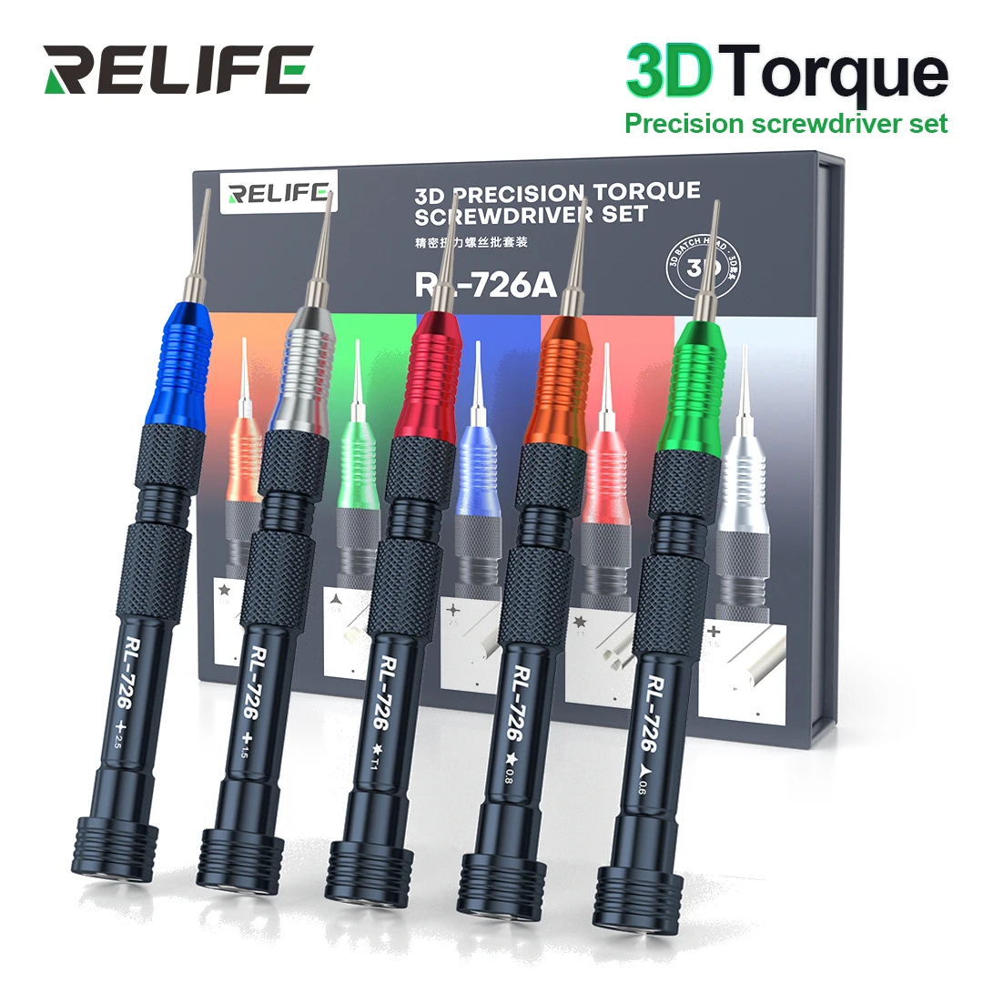 RELIFE RL-726A 3D Torque Precision Screwdriver Set Repair Tool, Suitable for Mobile Phones, Tablets, Computers, Etc