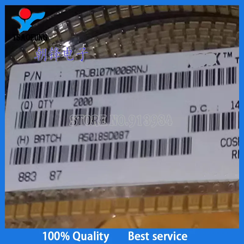 100 قطعة TAJB107M006RNJ SMD 6.3v100UF 107 100 فائق التوهج 6.3V B نوع