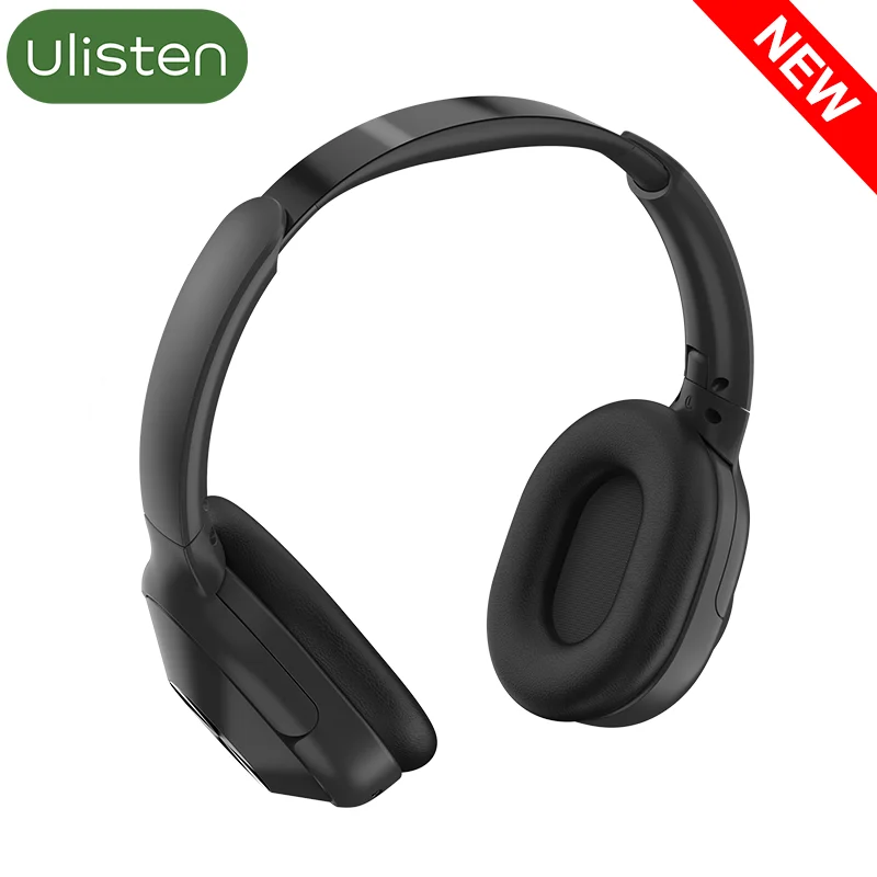 Ulisten Bluetooth 5.3 Over-Ear Wireless Headphone Deep Bass Sound Gaming Earphone Dual Mode Connection 40H With MIC for Phone/PC