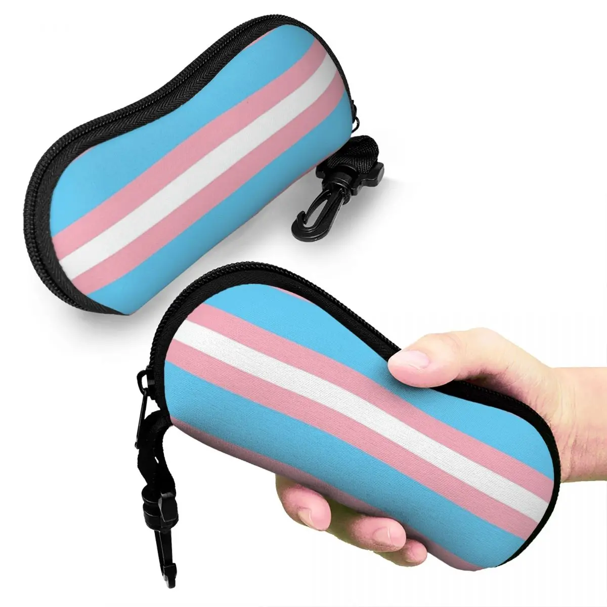 

Transgender Flag Lgbt Pride Shell Glasses Case Protective Sunglasses Box Women Men Soft Eyeglasses Bag Pouch