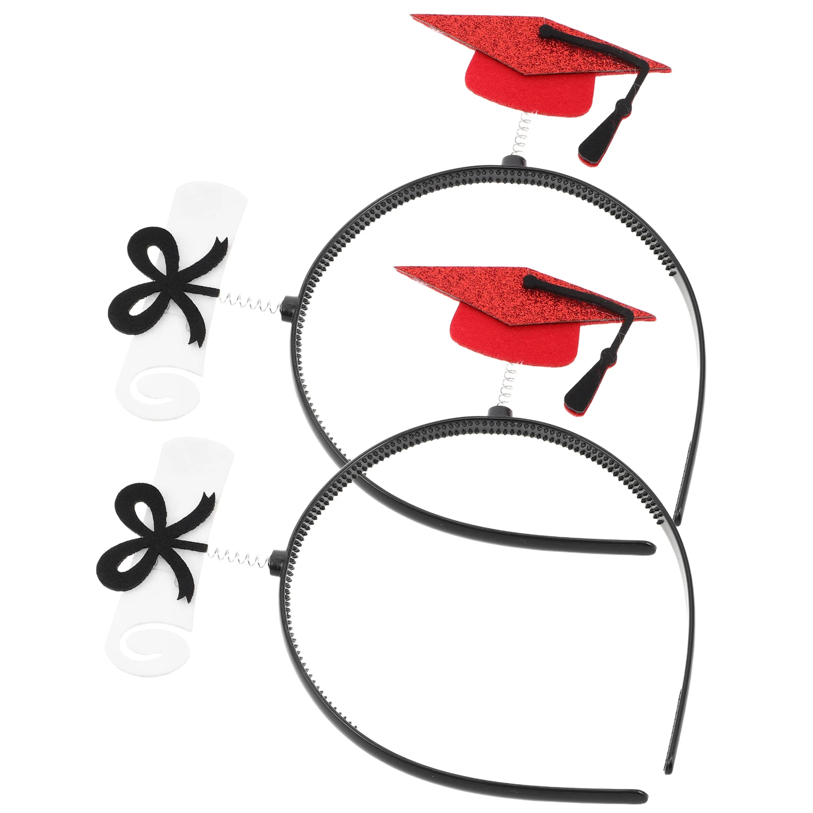 

2pcs Navy Graduation Hairband Bachelor Cap Accessories Non-Woven Fabric Stylish Comfortable Party Favors Headwear Graduation