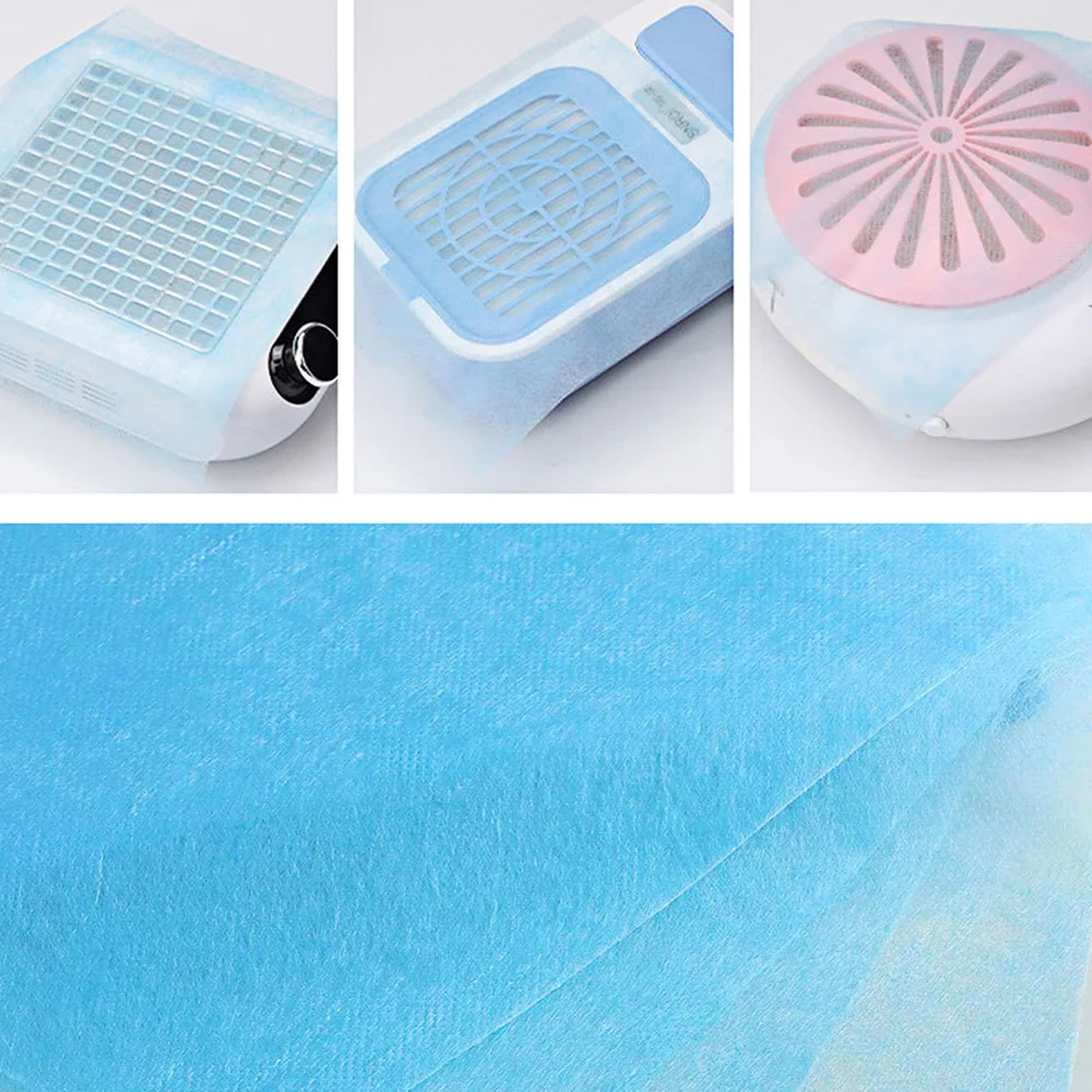 100 ชิ้นเล็บกรองฝุ่น 20*24 เซนติเมตรสีฟ้า/สีขาว/สีชมพูป้องกันฝุ่นสูญญากาศเปลี่ยนกระดาษกรองเล็บเครื่องฝุ่นอุปกรณ์เสริม