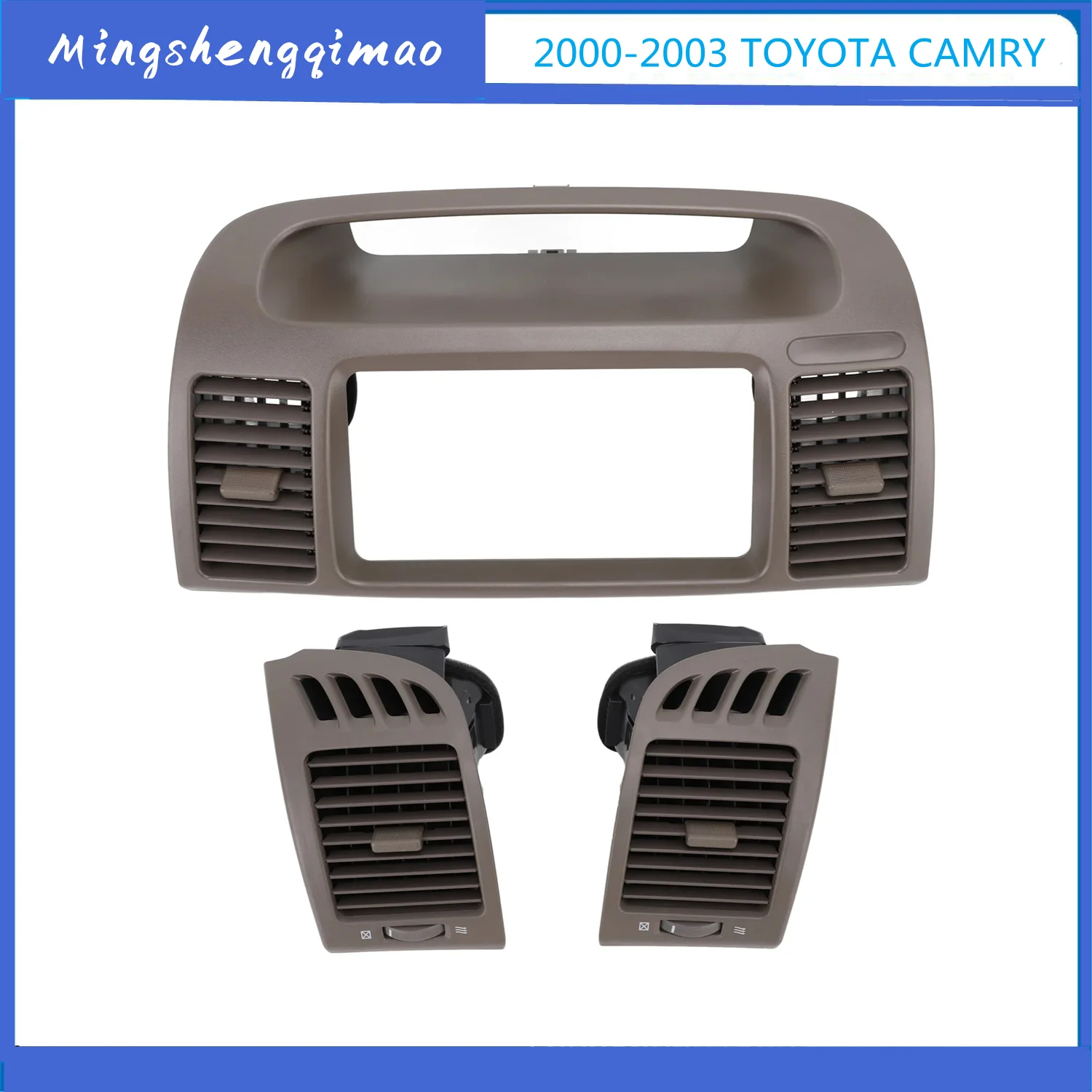 

Front Center Dash AC Vents Radio Trim Bezel Air Conditioning Outlet Grill Panel Replacement for Toyota Camry XV30 2001 to 2006