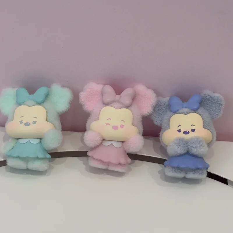 

New Original Genuine Disney Mickey Minnie Moon Palette Series Mini Blind Box Cute Anime Figures Collection Ornaments Toys Gifts