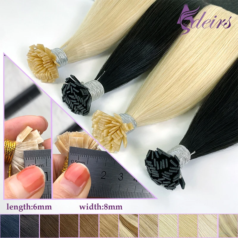 

High Quality Straight Flat Tip Hair Extensions 100% Real Human Hair Fusion Keratin Capsule Brown Blonde 1g/Strand For Salon