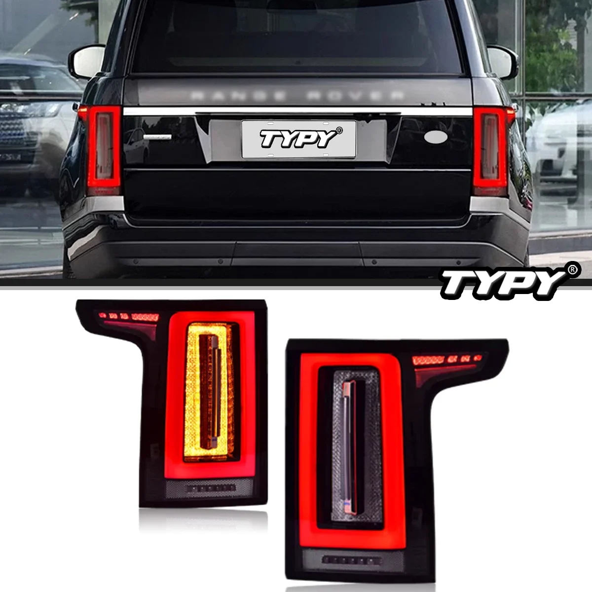 

TYPY Автомобильные задние фонари для Range Rover 2014-2022, светодиодные автомобильные задние фонари, дневные ходовые огни, динамические указатели поворота, автомобильные аксессуары