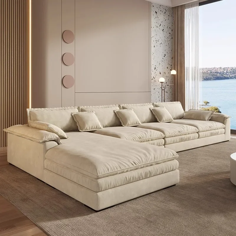 

King Size Fabric Designer Living Room Sofas Modern Nordic Lounges Lazy Sofas Daybed L Shape Divano Soggiorno Bedroom Furniture