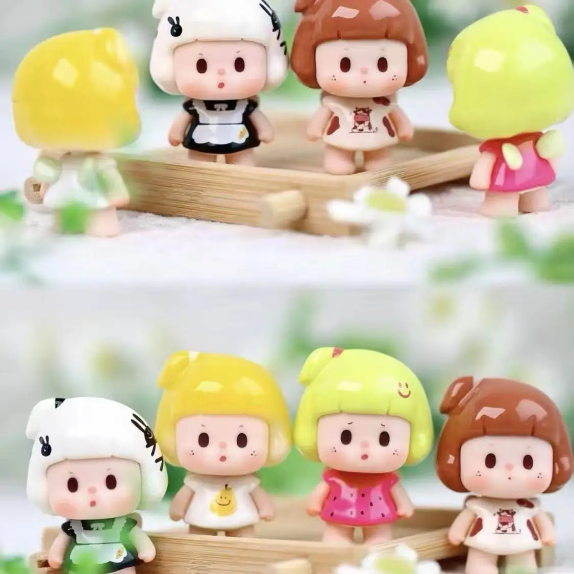 Genuine Cute Mini Figure Doll PVC Cartoon Girl Figurine Miniature Home Decoration DIY Desktop Ornament Girls Gift
