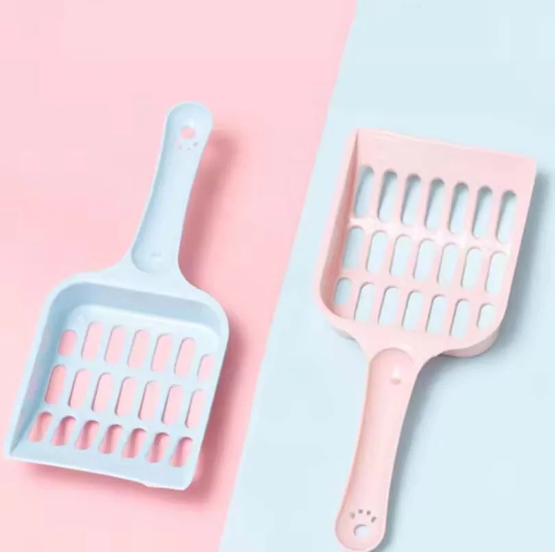 Nouvelle pelle à litière pour chat, couleur bonbon, manche horizontal de haute qualité, pelle de nettoyage pour toilettes de chat, nettoyage des excréments, fournitures de nettoyage pour chat 2027