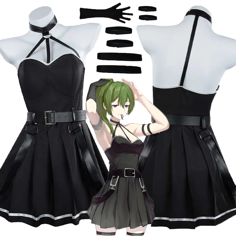 Anime Sousou No Frieren Ubel Cosplay vestido negro falda calcetines guantes accesorios de disfraz conjunto de ropa fiesta de Carnaval de Halloween