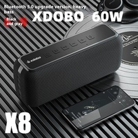 XDOBO X8 60W portable speaker Bluetooth speaker wireless Bluetooth subwoofer 6600mAh long-lasting TWS function supports TF/AUX
