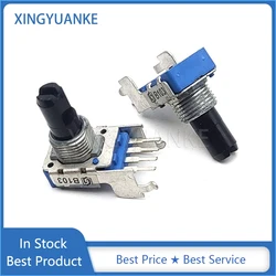 1PCS RK11 Type Single 4-Pin B10K B50K Audio Volume Mixer Amplifier Potentiometer RK11K1120060 B103 B503 Half Shaft Length 15MM