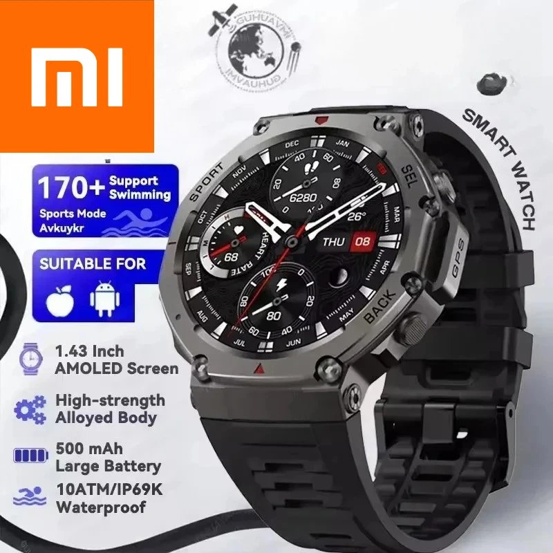 

Xiaomi 2025 Новые IOS уличные умные часы GPS Bluetooth Call 10ATM Водонепроницаемый навигационный трекер мужские спортивные умные часы для фитнеса