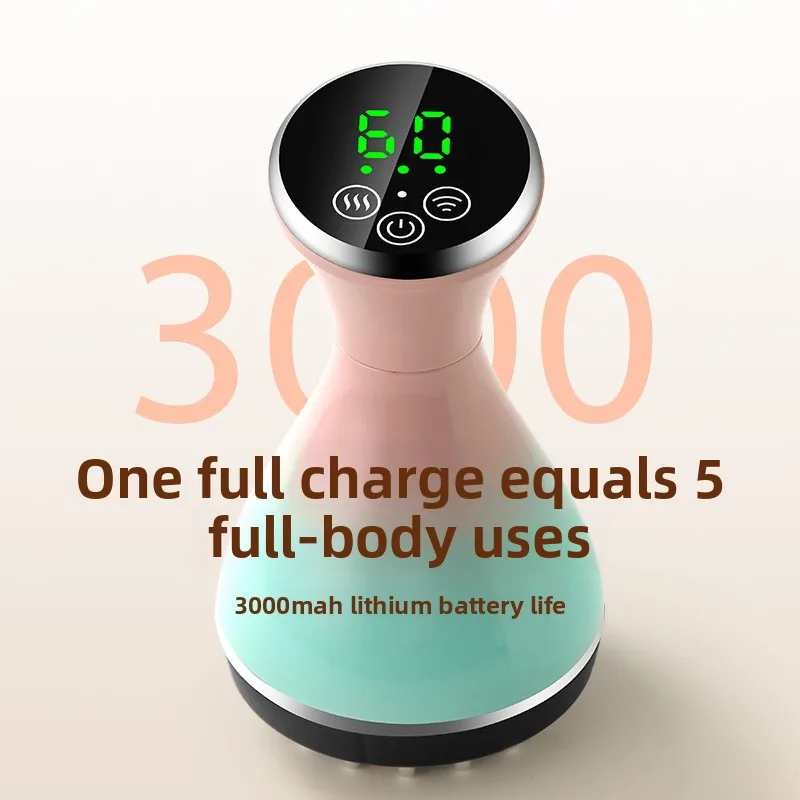 

USB - rechargeable Hand - held Massager, with Hot - compress, Vibrating, Moxibustion, Scraping and Cupping, Multi - level Force