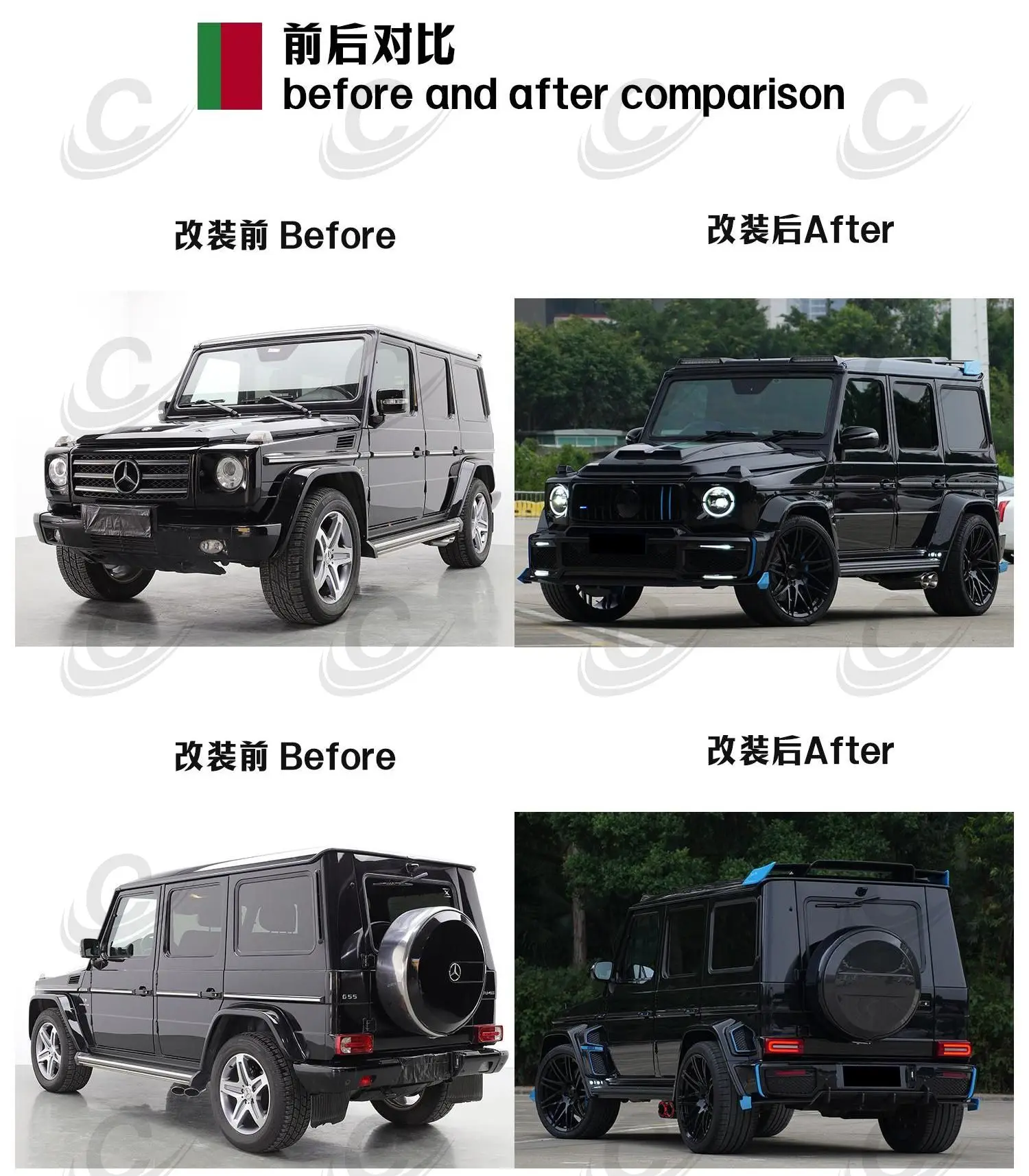 W463 1990-2018year Old Upgrade to New 2023year W464 Rocket Style Body Kit For B700 B800 B900 G Class  G900  Edition