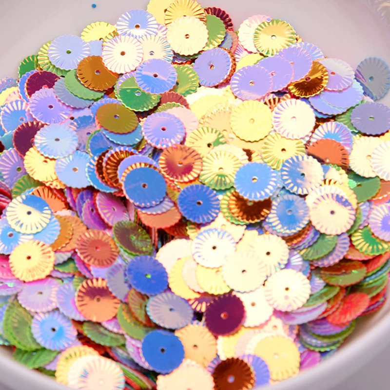 10mm Flowers Sequin Cup Round Five-finger Loose PVC Sequins For Crafts DIY Sewing Gament wedding prfounce  Clothing Accessories