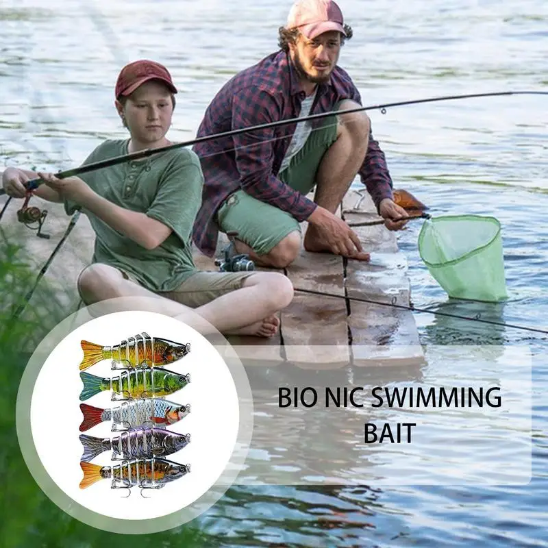 

Multi-Jointed Swimbait 4X Fishing Lures Swim By Itself Segmented Creative Fishing Accessory For All Kinds Of Fishing Waters