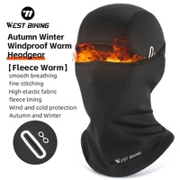 WEST BIKING Autumn Winter Windproof Warm Headgear Cycling Full Face Mask Helmet Liner Running Cycling Balaclava Head Cover Cap